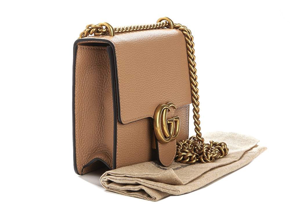 Bolso de hombro de piel GG Marmont