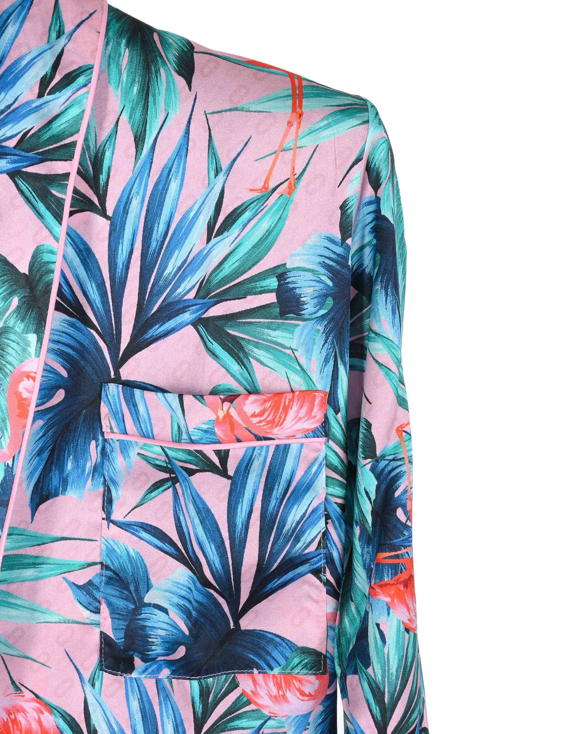 Pijama de seda con flamencos