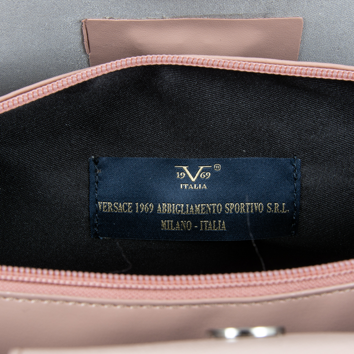 Bolso de mano para mujer V 1969 Italia en color rosa JERSEY