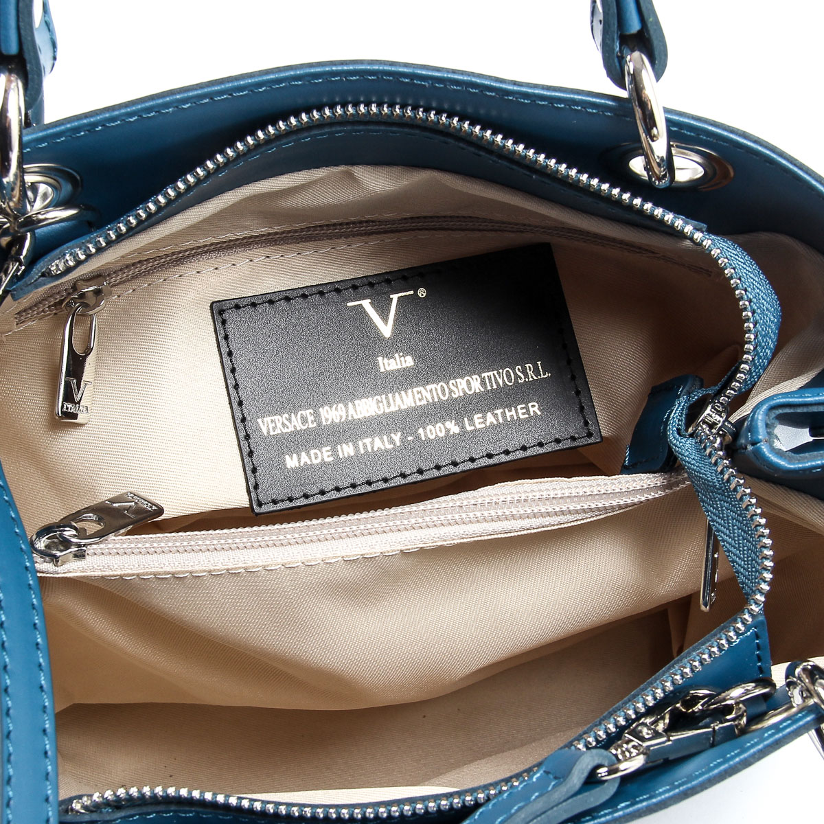 Bolso Mujer V 1969 Italia V004-S RUGA PETROLIO