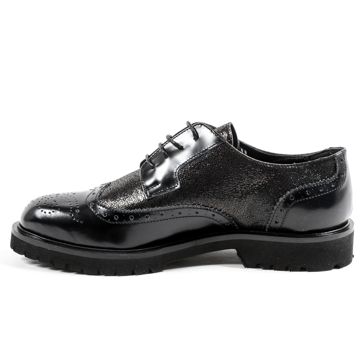 Andrew Charles Womens Oxford Shoe Black COURTNEY