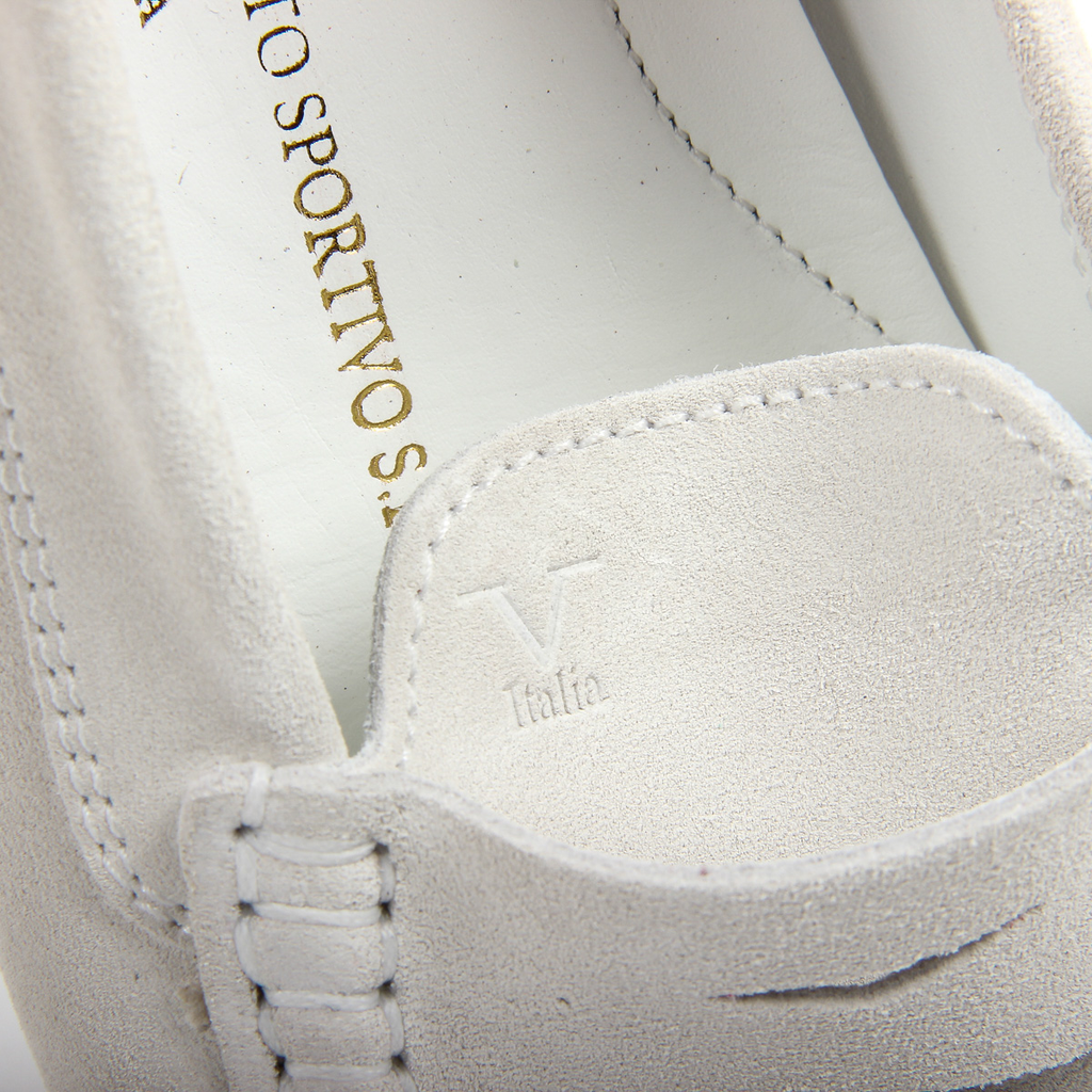 Mocasines V 1969 Italia para mujer, color blanco, AMALFI