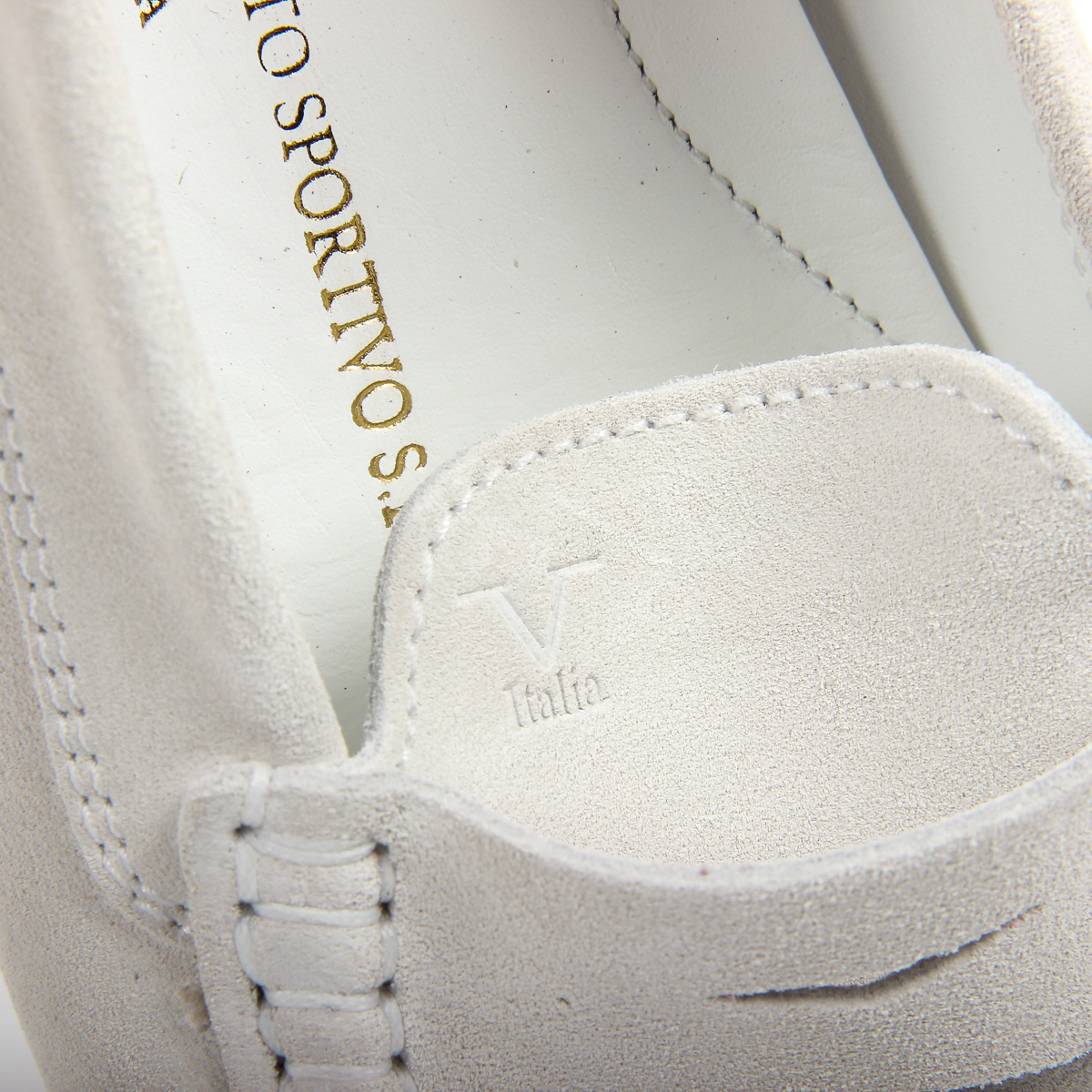Mocasines V 1969 Italia para mujer, color blanco, AMALFI