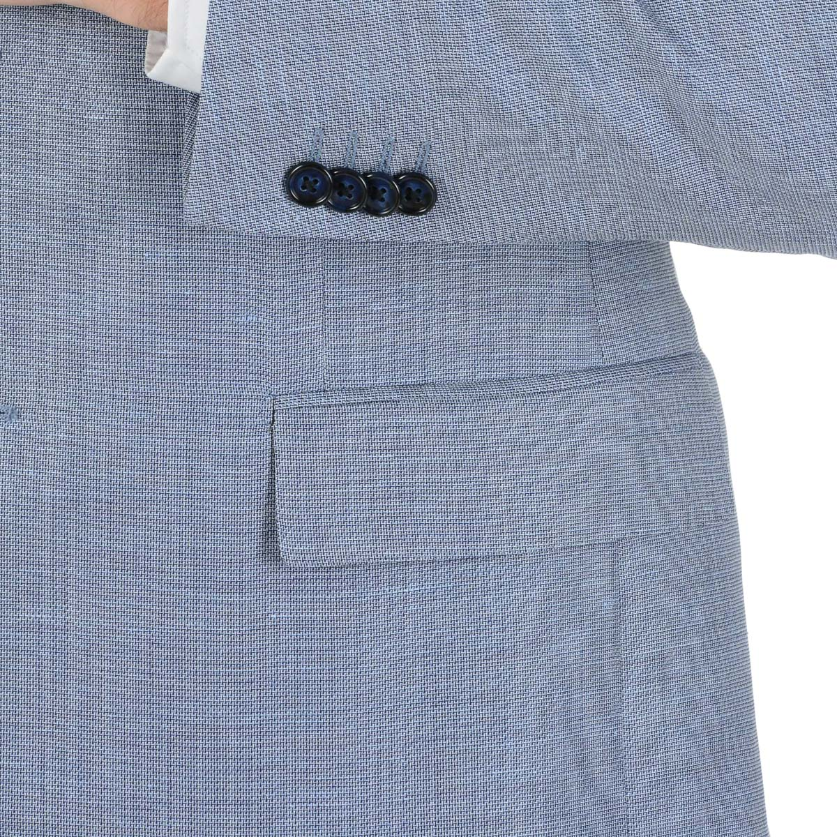 Corneliani Mens Suit Long Sleeves Light Blue