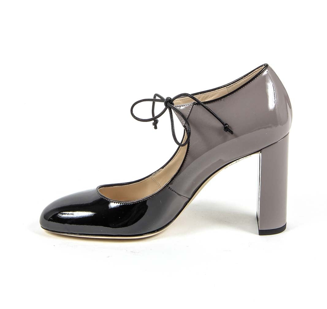 Zapatos de salón con cordones para mujer V 1969 Italia 3112338 VERN. SFUMATO NERO-GRIGIO