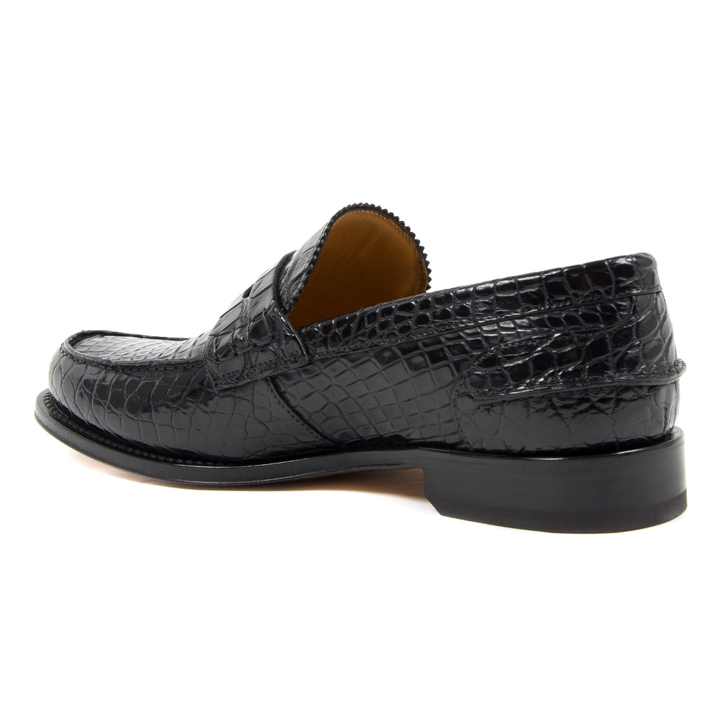 Mocasín de piel de cocodrilo de lujo