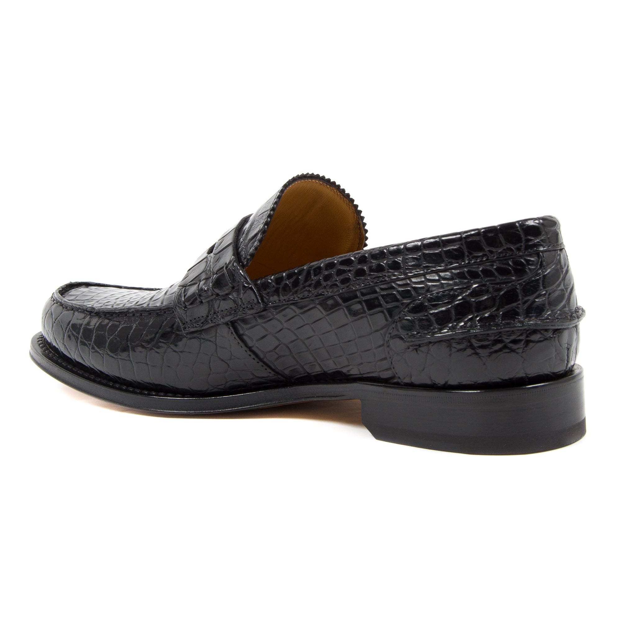 Mocasín de piel de cocodrilo de lujo