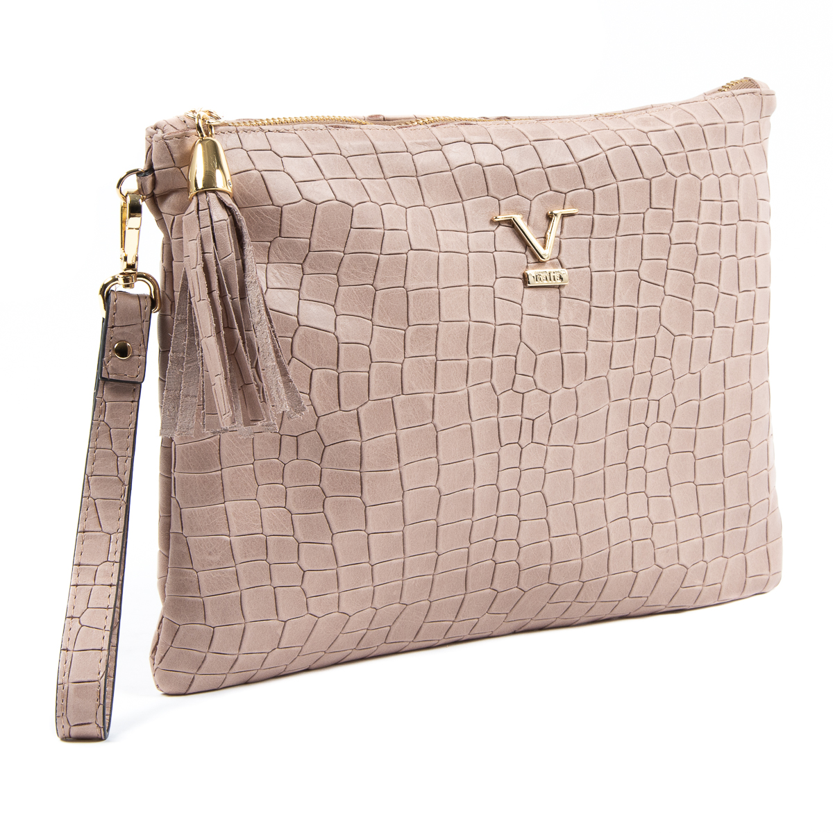 Bolso de mano para mujer V 1969 Italia color rosa lima
