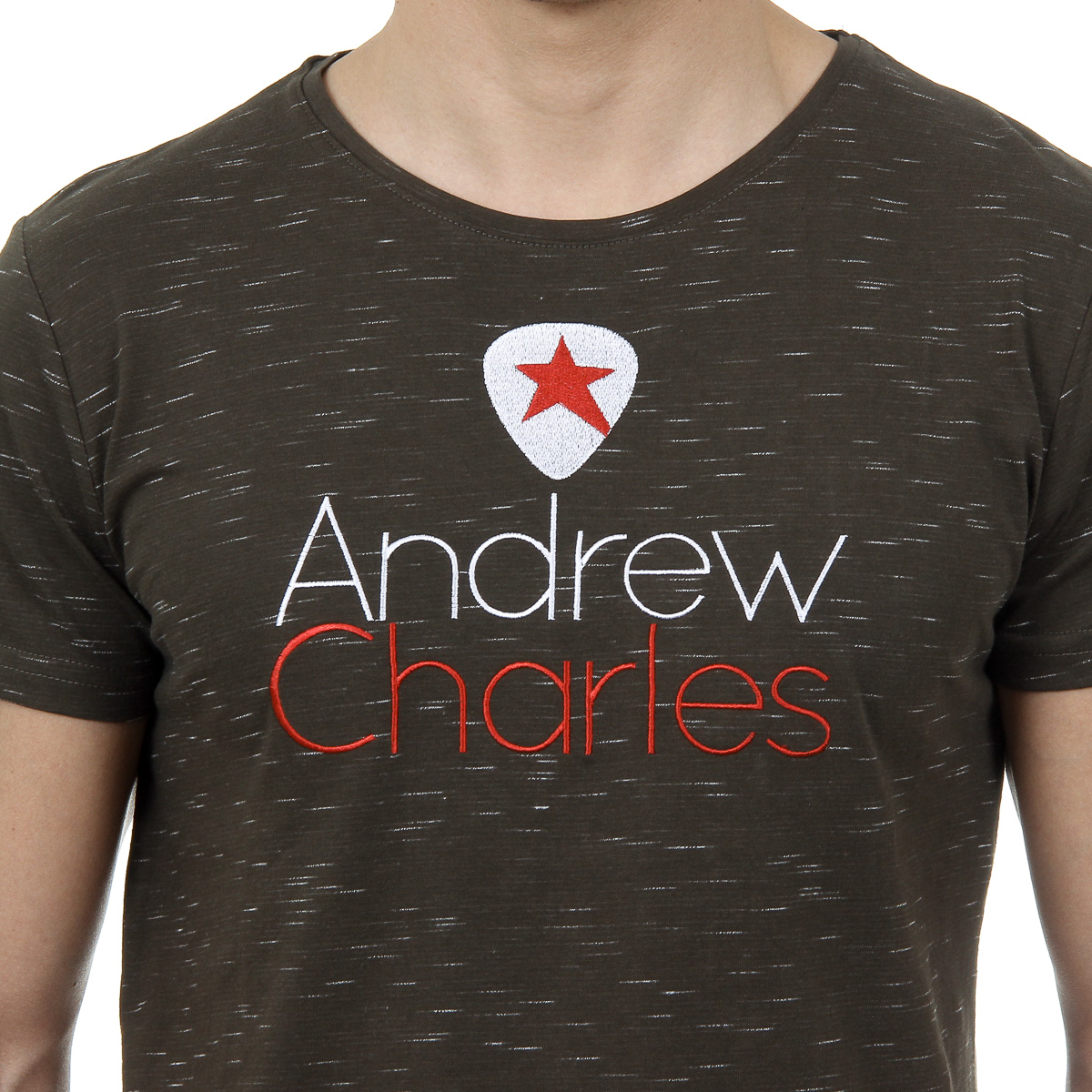 Andrew Charles Mens T-Shirt Short Sleeves Round Neck Dark Green JACK