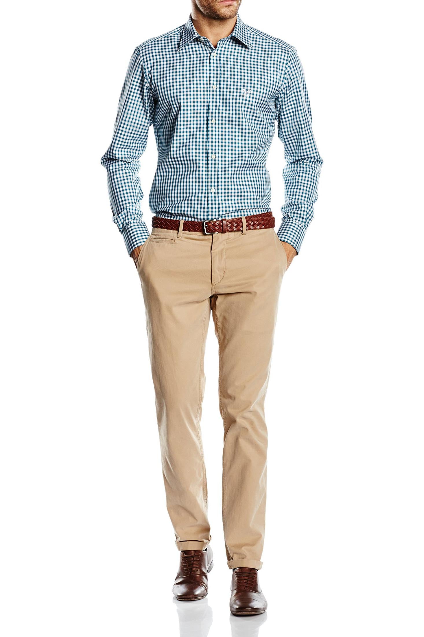 Camisa de cuello clásico moderno V 1969 Italia para hombre MCC46