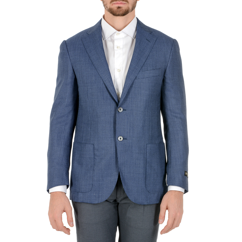 Corneliani Mens Jacket Long Sleeves Light Blue