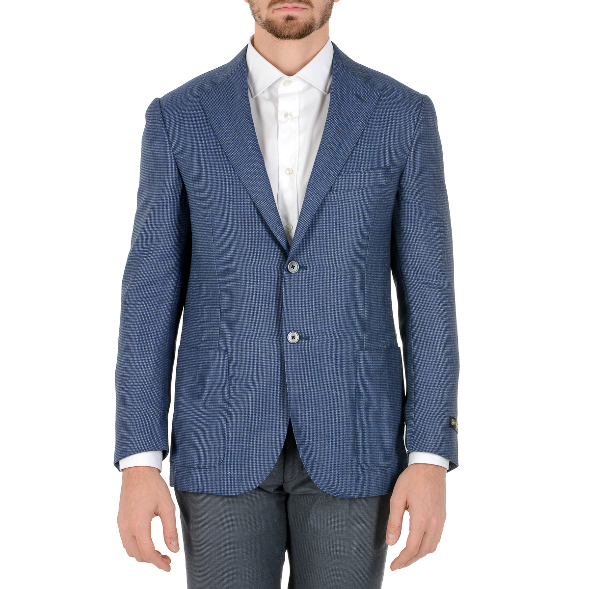 Corneliani Mens Jacket Long Sleeves Light Blue