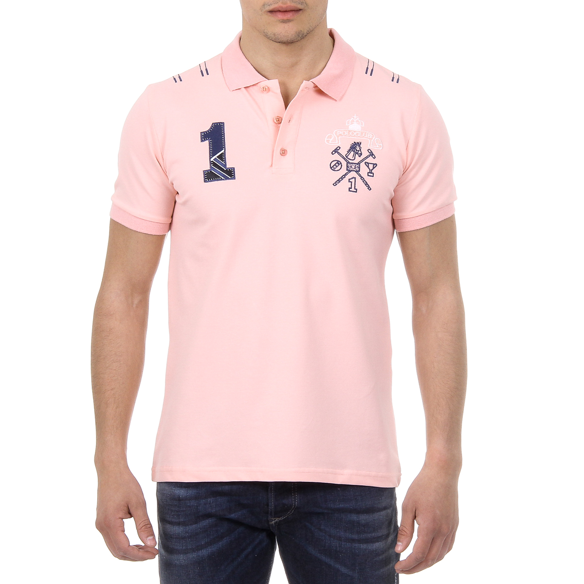 Polo Ufford & Suffolk Polo Club para hombre, manga corta, US008 ROSA