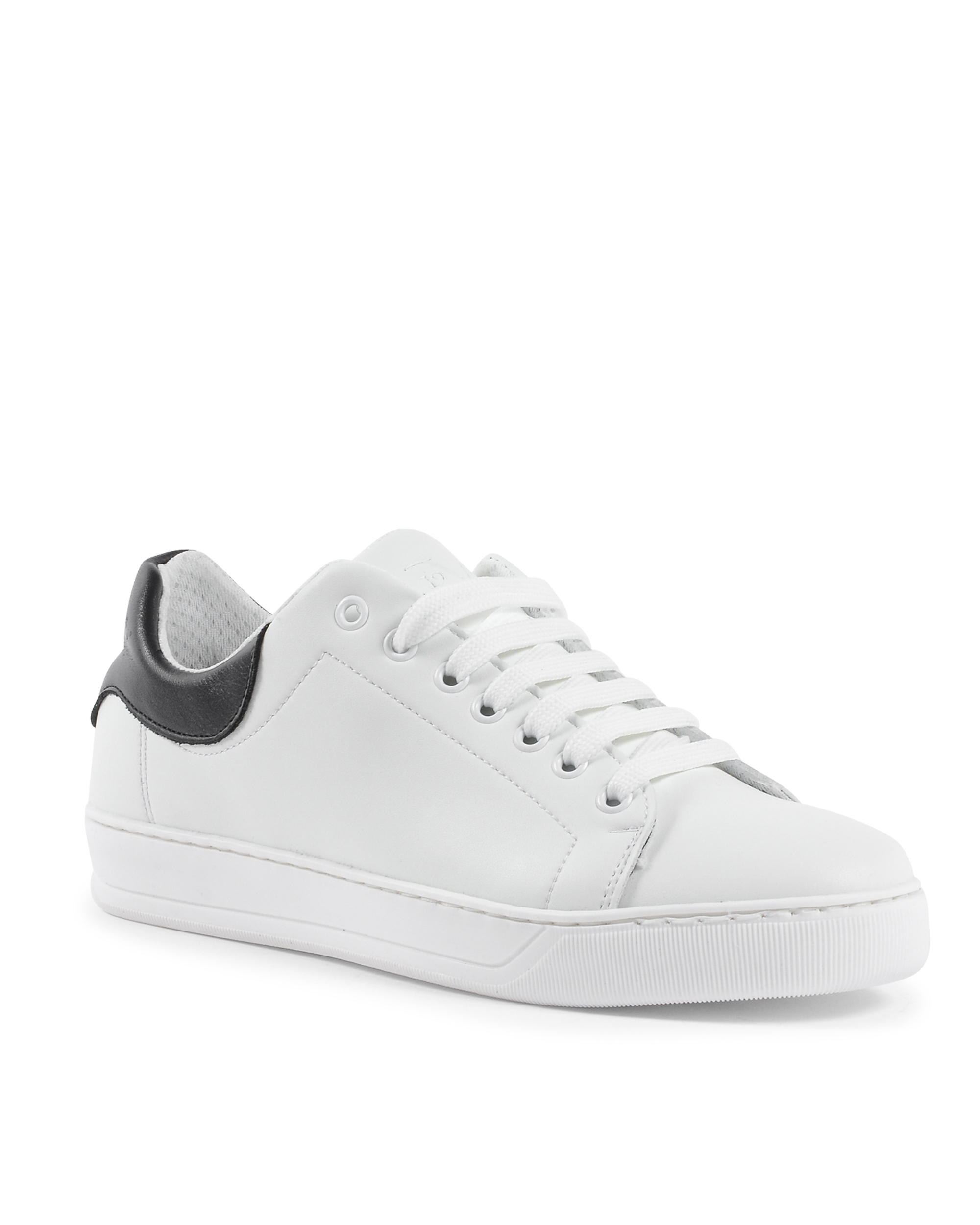 19V69 Italia Mens Sneaker White Black 2120 PELLE BIANCO PELLE NERO