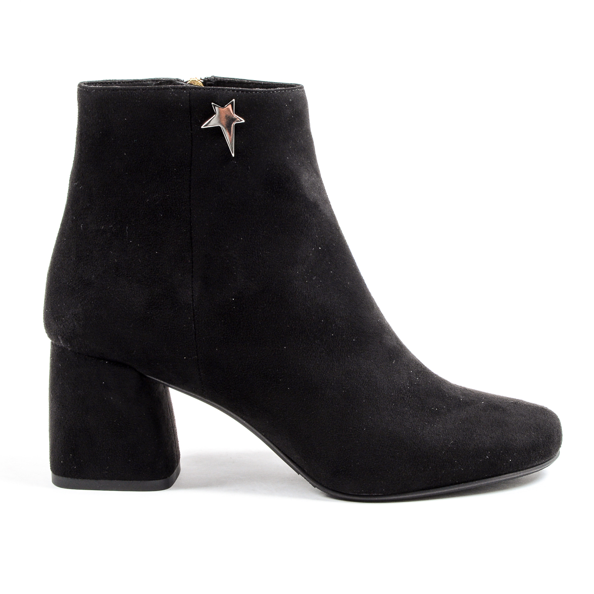 Andrew Charles Womens Heeled Ankle Boot Black DOLLY