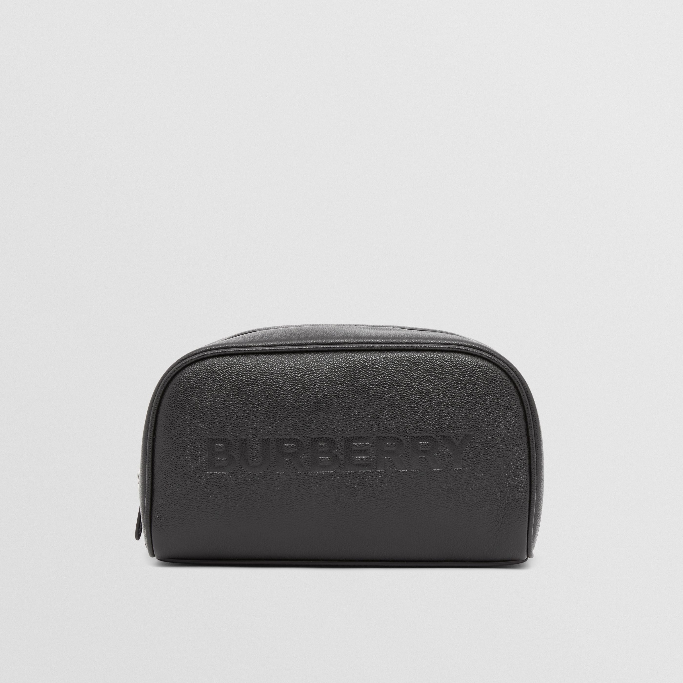 Neceser de piel negro de Burberry