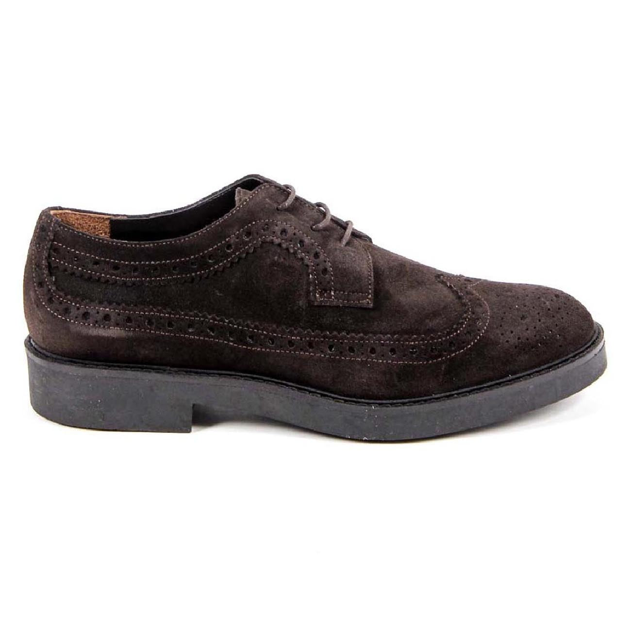 V 1969 Italia Zapato Brogue para Mujer B1670 VELOUR T. MORO