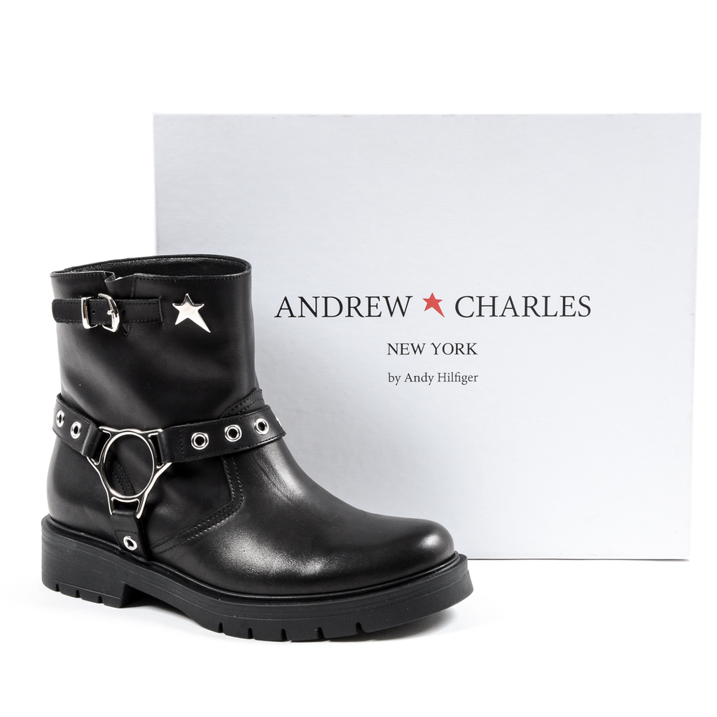 Andrew Charles Womens Short Boot Black ARETHA