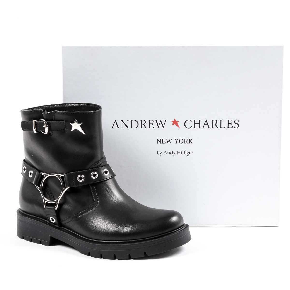Andrew Charles Womens Short Boot Black ARETHA
