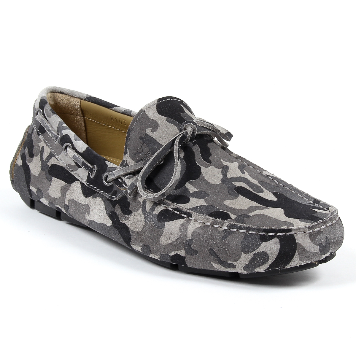 Mocasines V 1969 Italia para hombre, color gris, ADAM