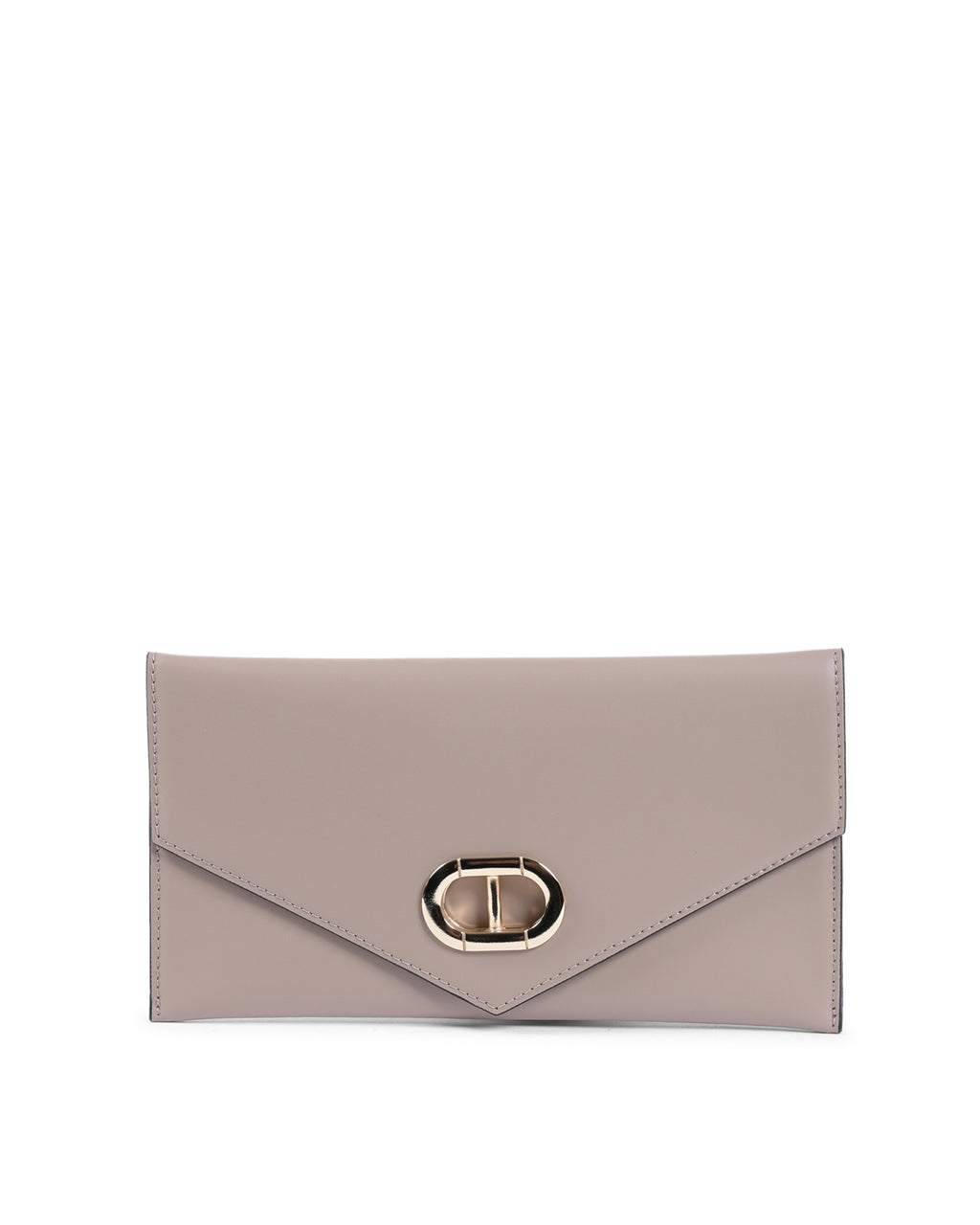 Clutch tipo sobre de piel color piel