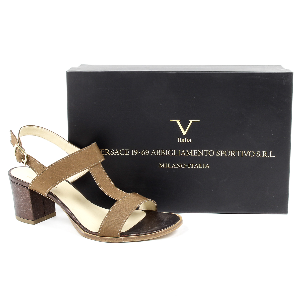V 1969 Italia Sandalia Mujer Marrón PERLA