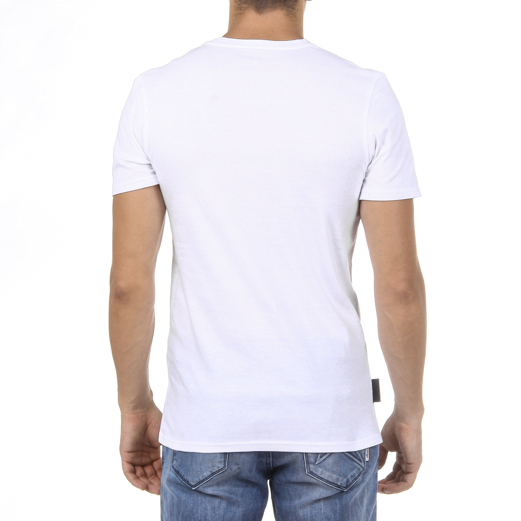 Camiseta Andrew Charles para hombre, manga corta, cuello redondo, blanca, KEITA