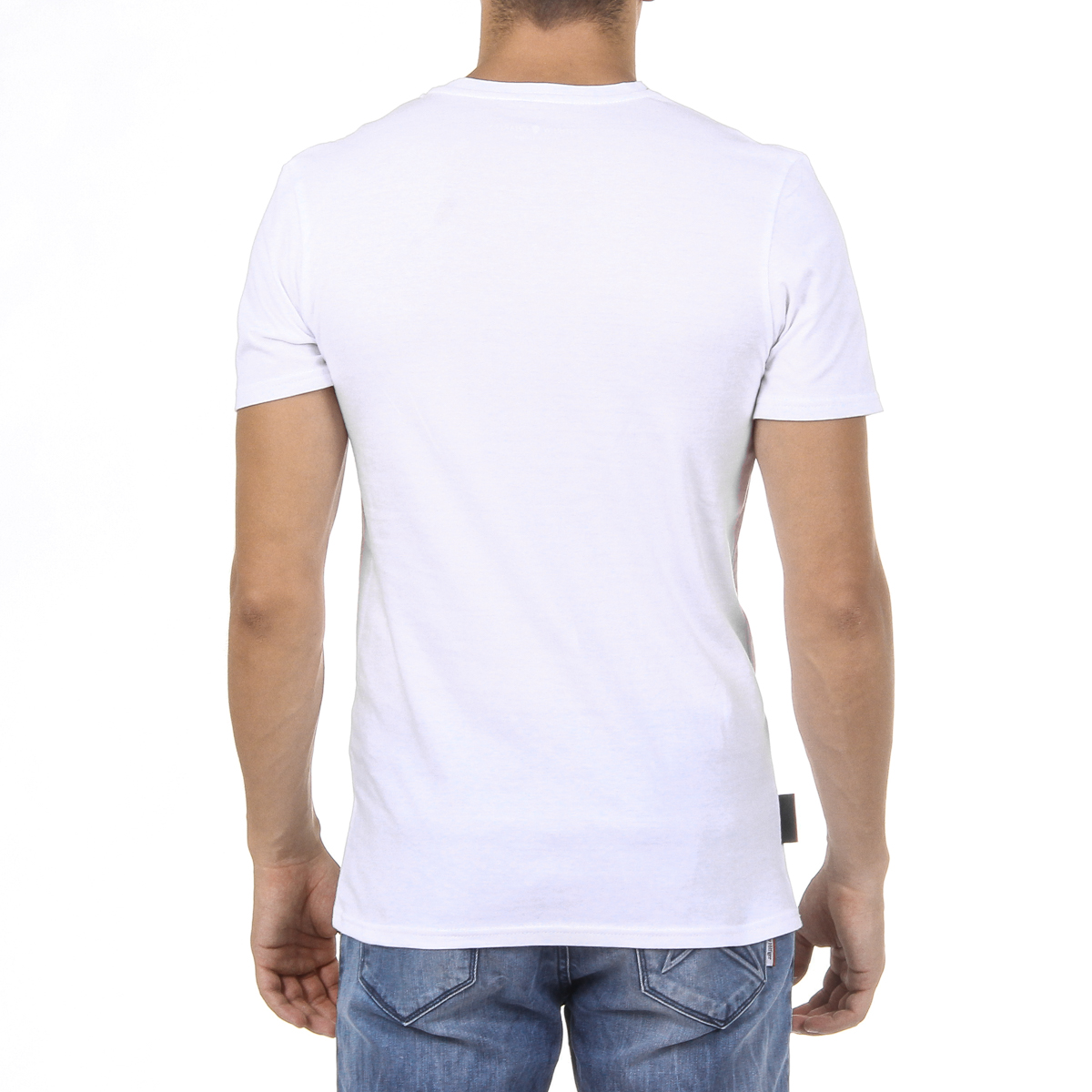 Camiseta Andrew Charles para hombre, manga corta, cuello redondo, blanca, KEITA