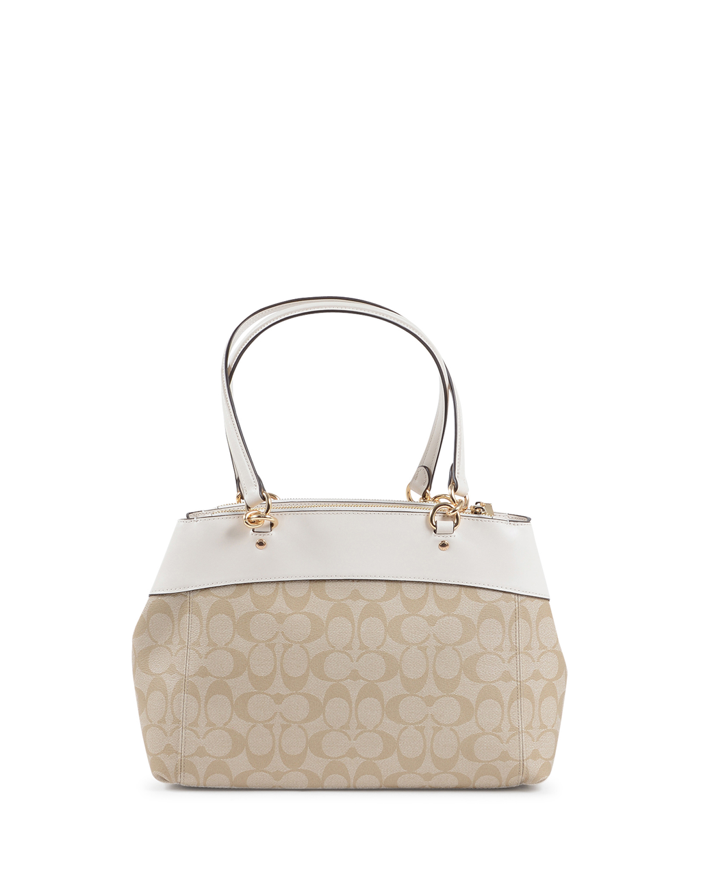 Bolso de mano Coach para mujer beige y blanco F25396 CHALK