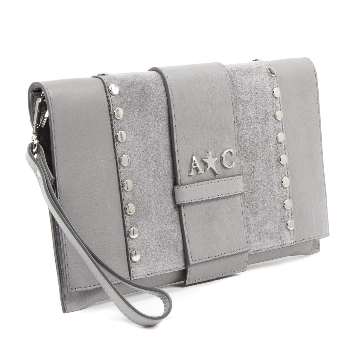 Bolso de mano Andrew Charles para mujer, gris, CORY