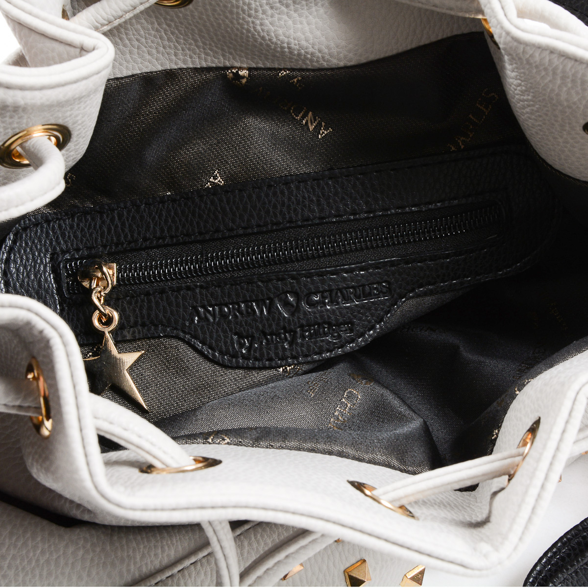 Bolso de mano Andrew Charles para mujer, gris claro, REBECCA