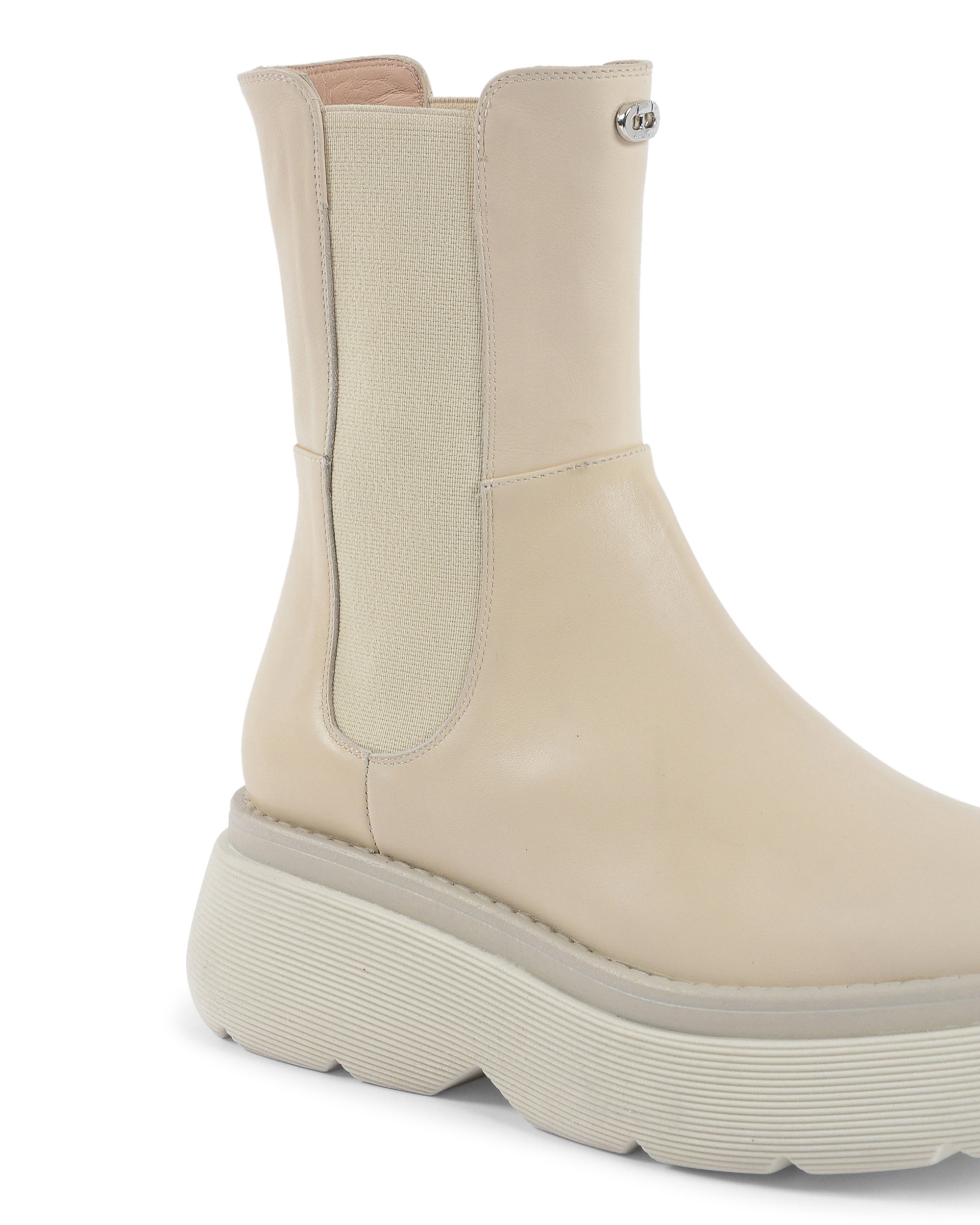 Dana - Bota corta color blanco roto 