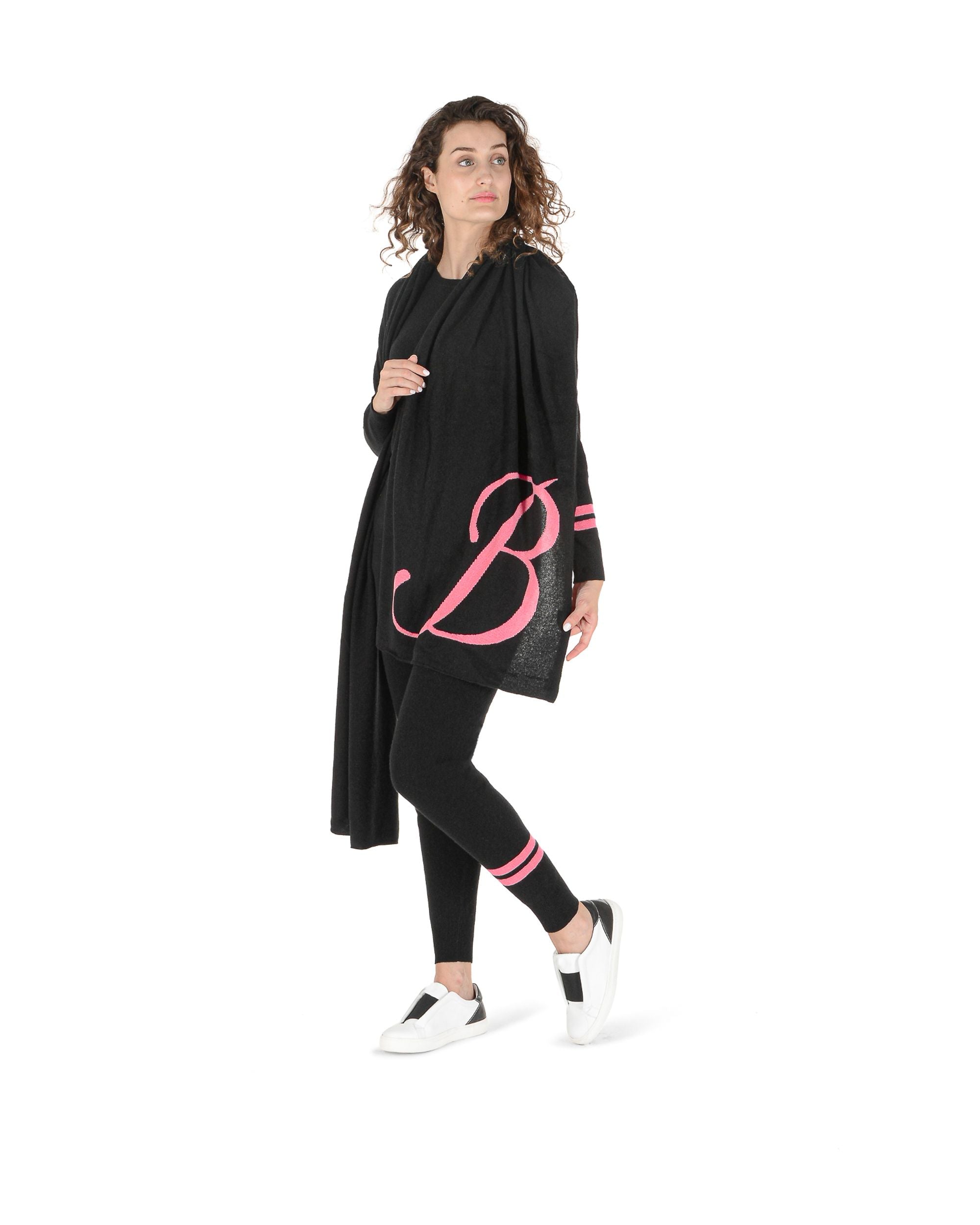 Bufanda con monograma de Dee Ocleppo DEAN VILLAGE BLACK B