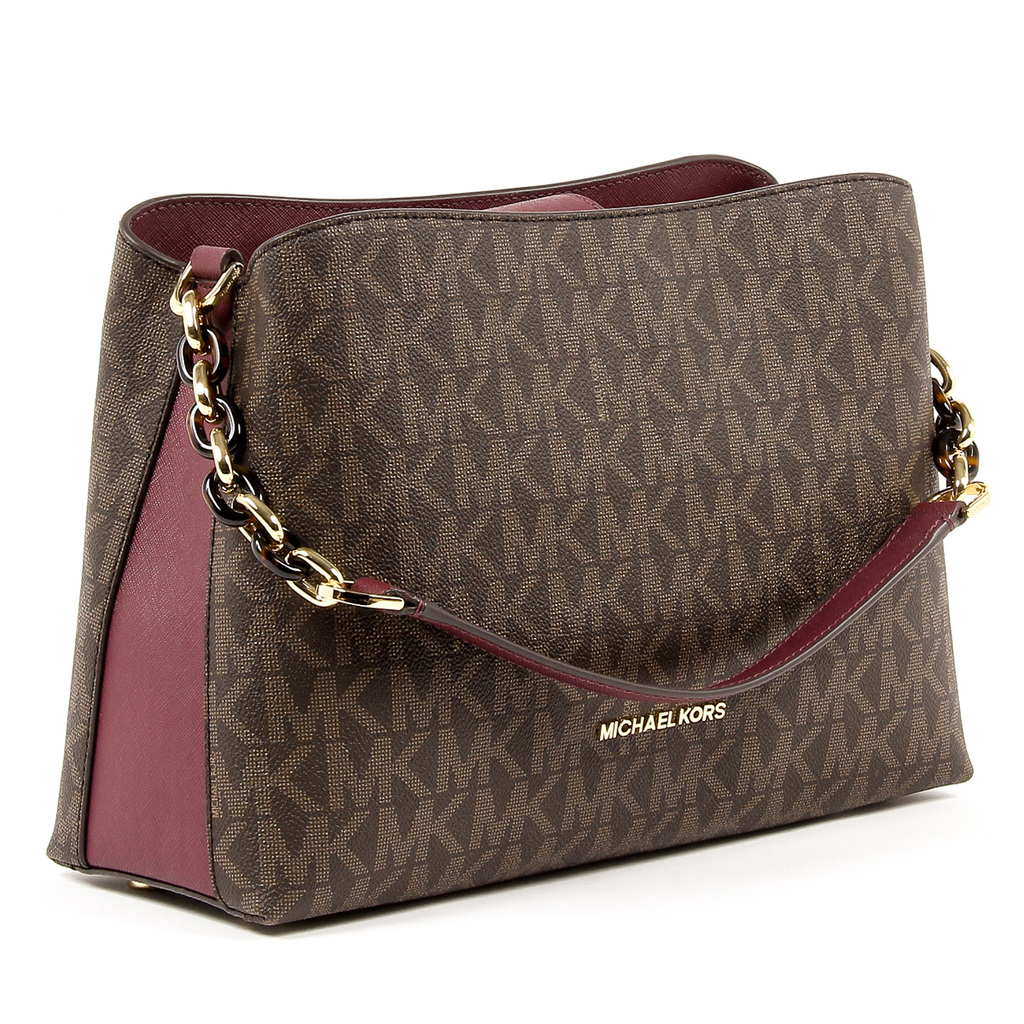 Michael Kors Womens Handbag PORTIA 35F7GPAS3B BRN PLUM