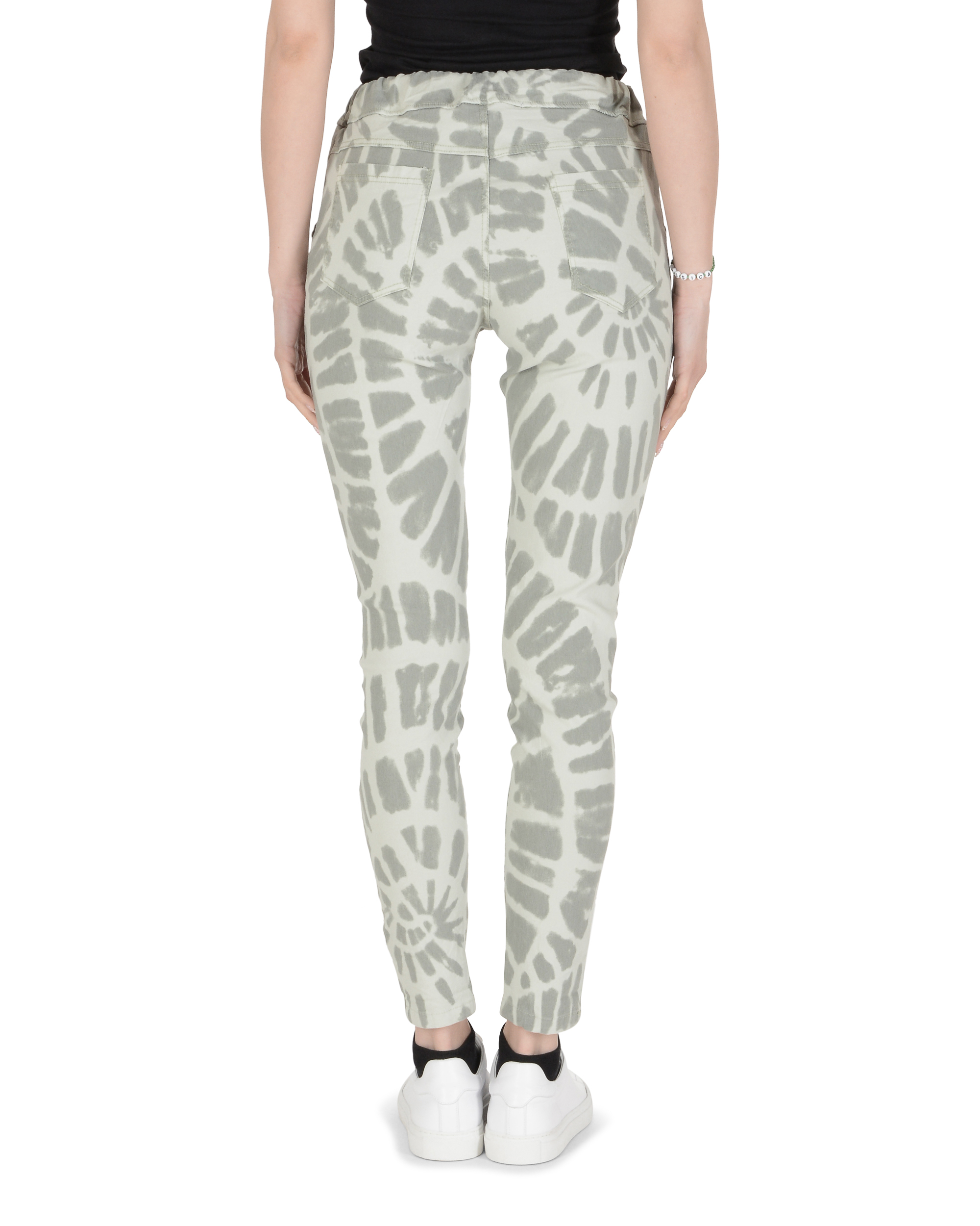 19V69 Italia Pantalones de mujer Verde claro ESPIRAL VERDE CLARO