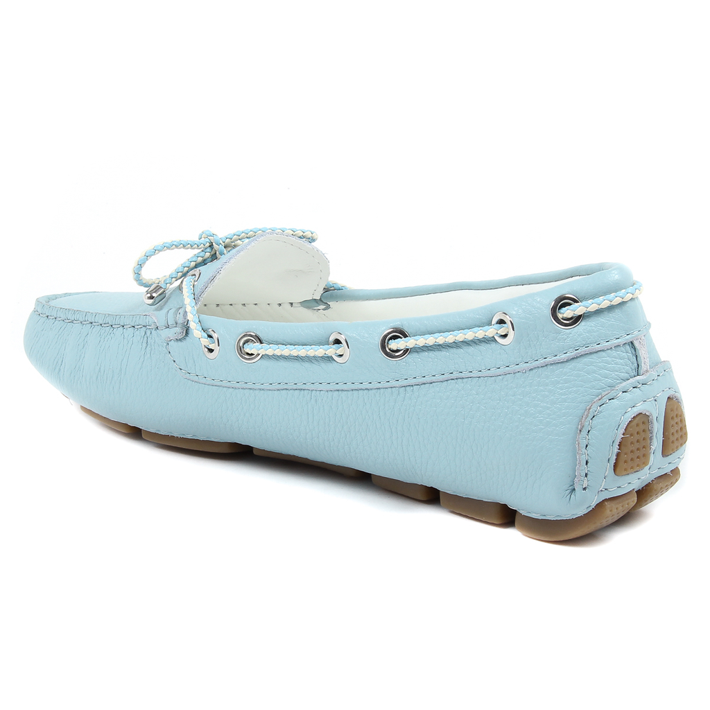 Mocasín V 1969 Italia para mujer azul claro EMILIA