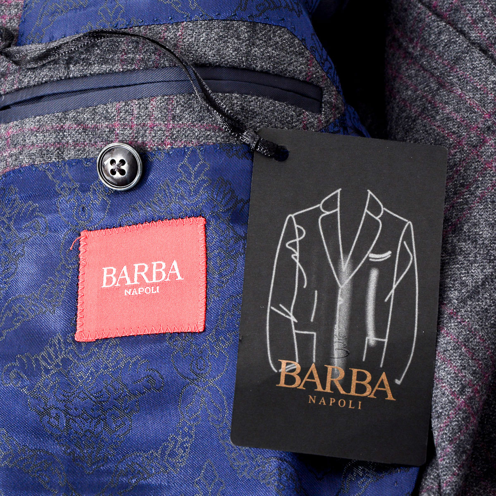 Chaqueta Barba Napoli para hombre, manga larga, gris