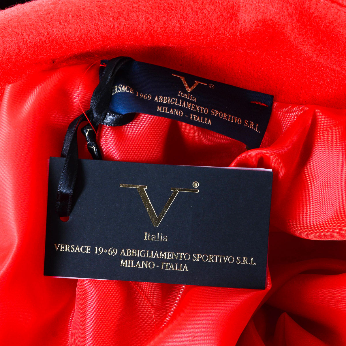 V 1969 Italia Abrigo de mujer Mangas largas Rojo CHEYENNE