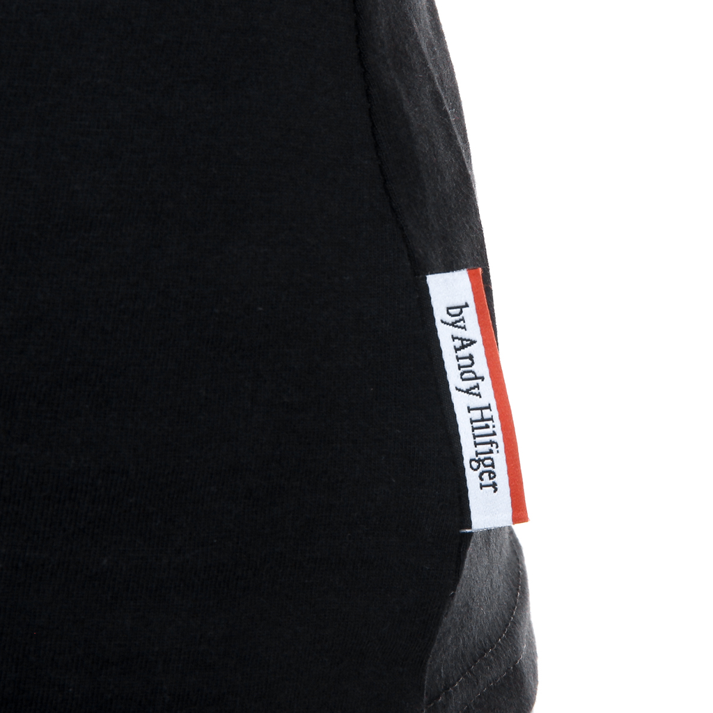 Camiseta Andrew Charles para mujer, manga corta, cuello redondo, color negro TARANA