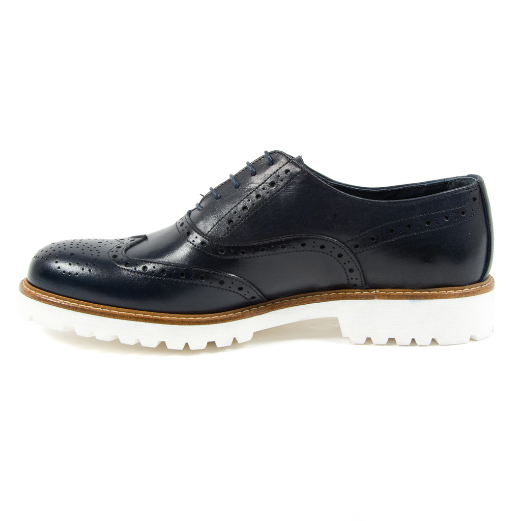 Andrew Charles - Zapatos brogue para hombre, color azul LUIS
