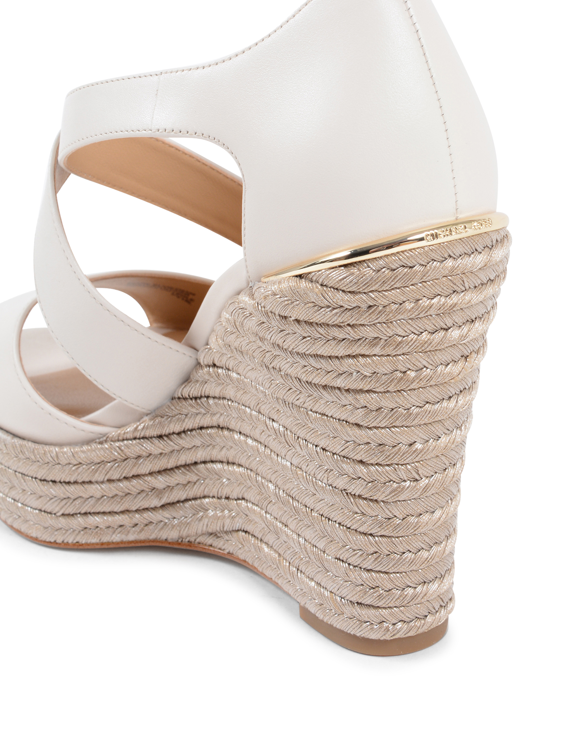 Sandalia de cuña para mujer Michael Kors color crema ABBOTT