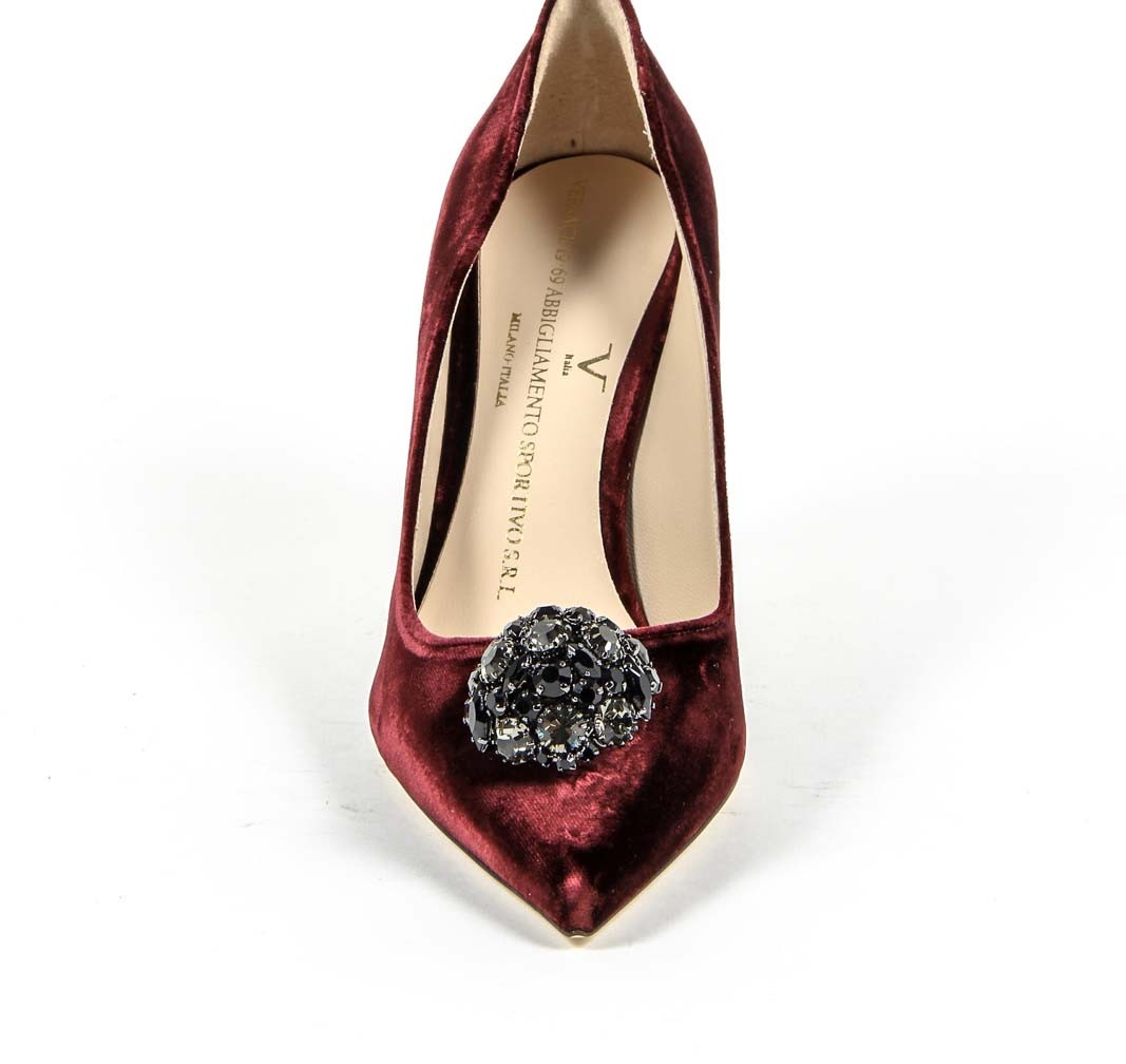 V 1969 Italia Zapatos de salón para mujer 3104104 VELLUTO BURDEOS