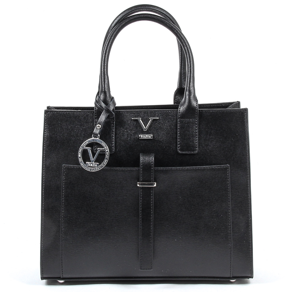 Bolso de mano para mujer V 1969 Italia V006-S SAFFIANO NERO