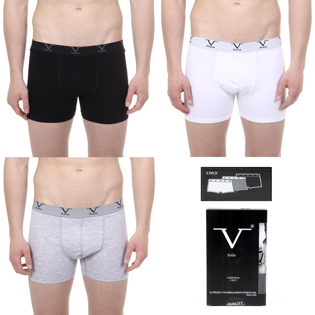 V 1969 Italia - Pack de tres calzoncillos tipo bóxer para hombre
