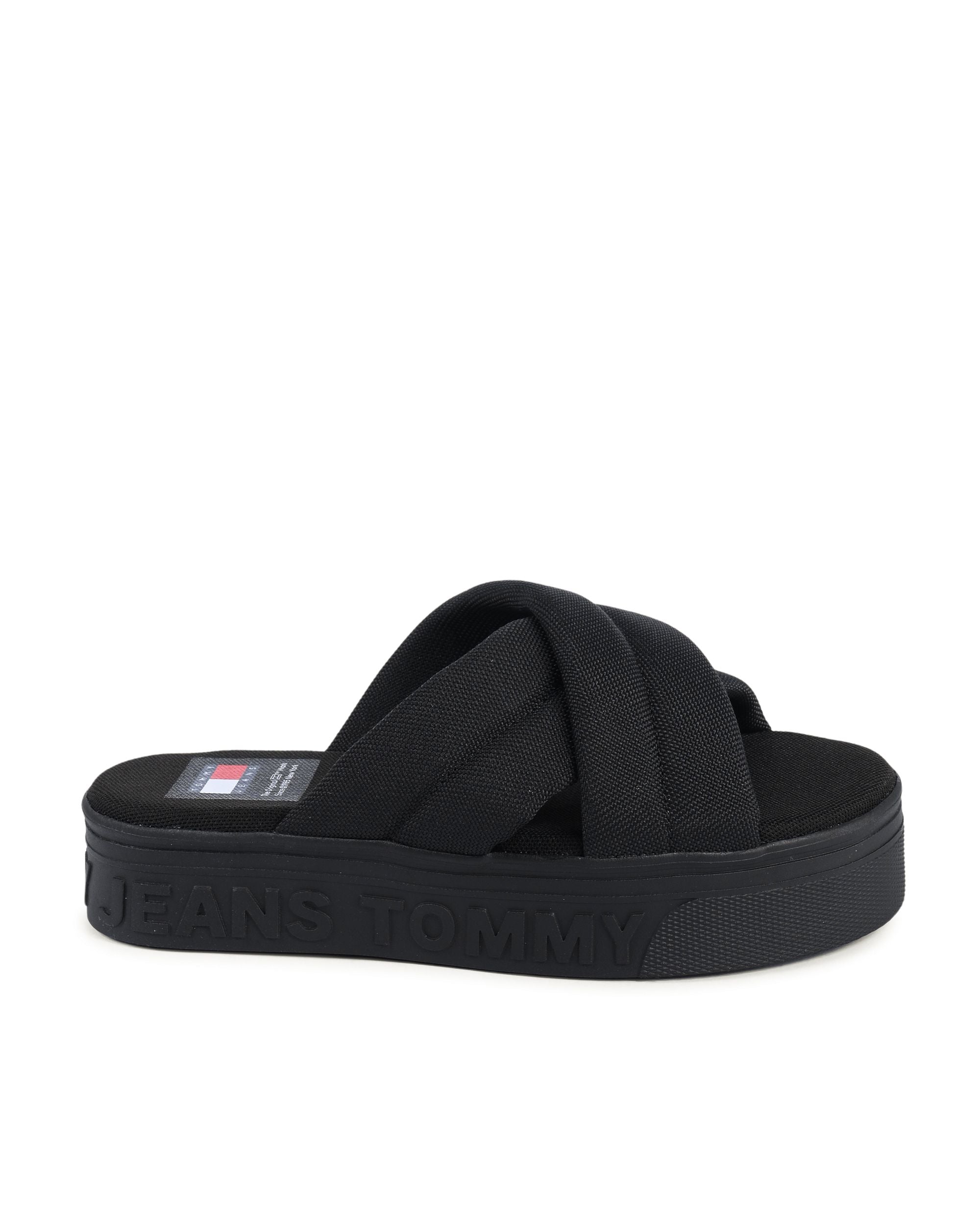Sandalia Tommy Hilfiger para mujer negra EN0EN02465BDS