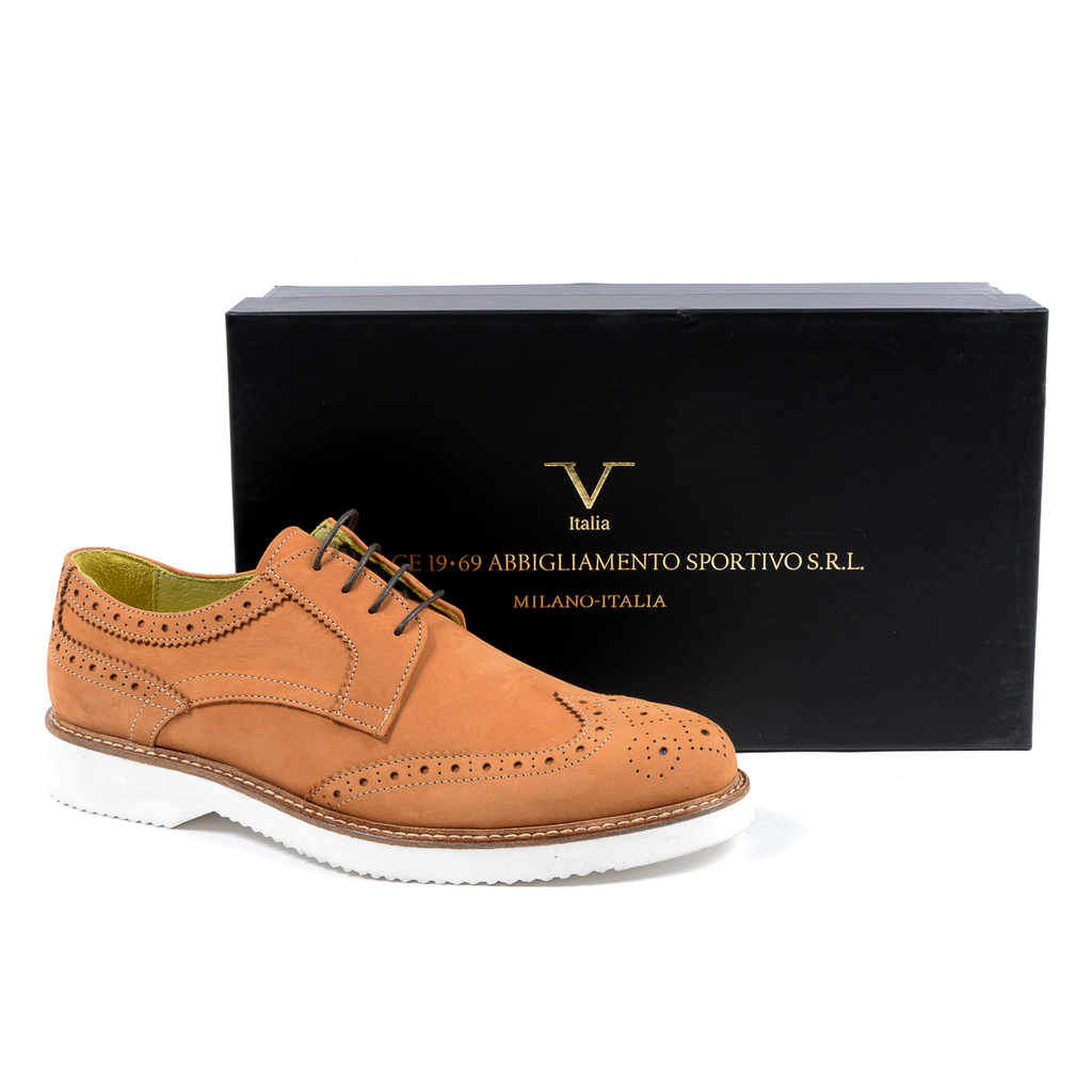 V 1969 Italia - Zapato Oxford Brogue para hombre, color marrón, PEDRO