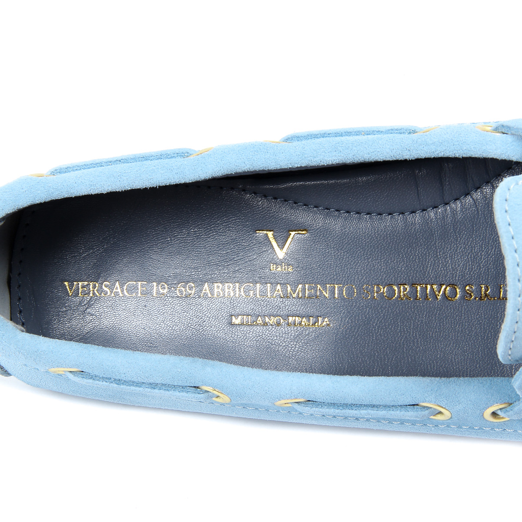 Mocasín V 1969 Italia para mujer azul claro PISA