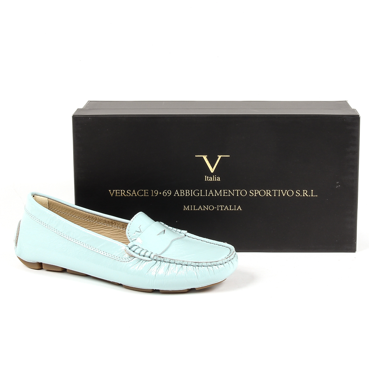 V 1969 Italia Womens Loafer Light Blue AMALFI