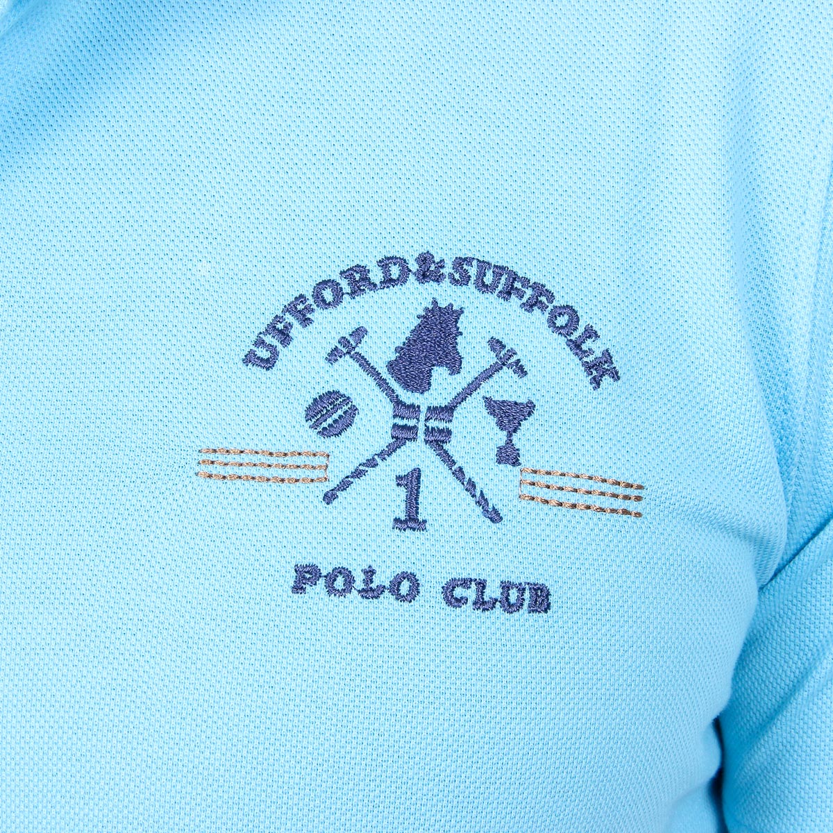 Polo Ufford & Suffolk Polo Club para hombre, manga corta, US025, azul