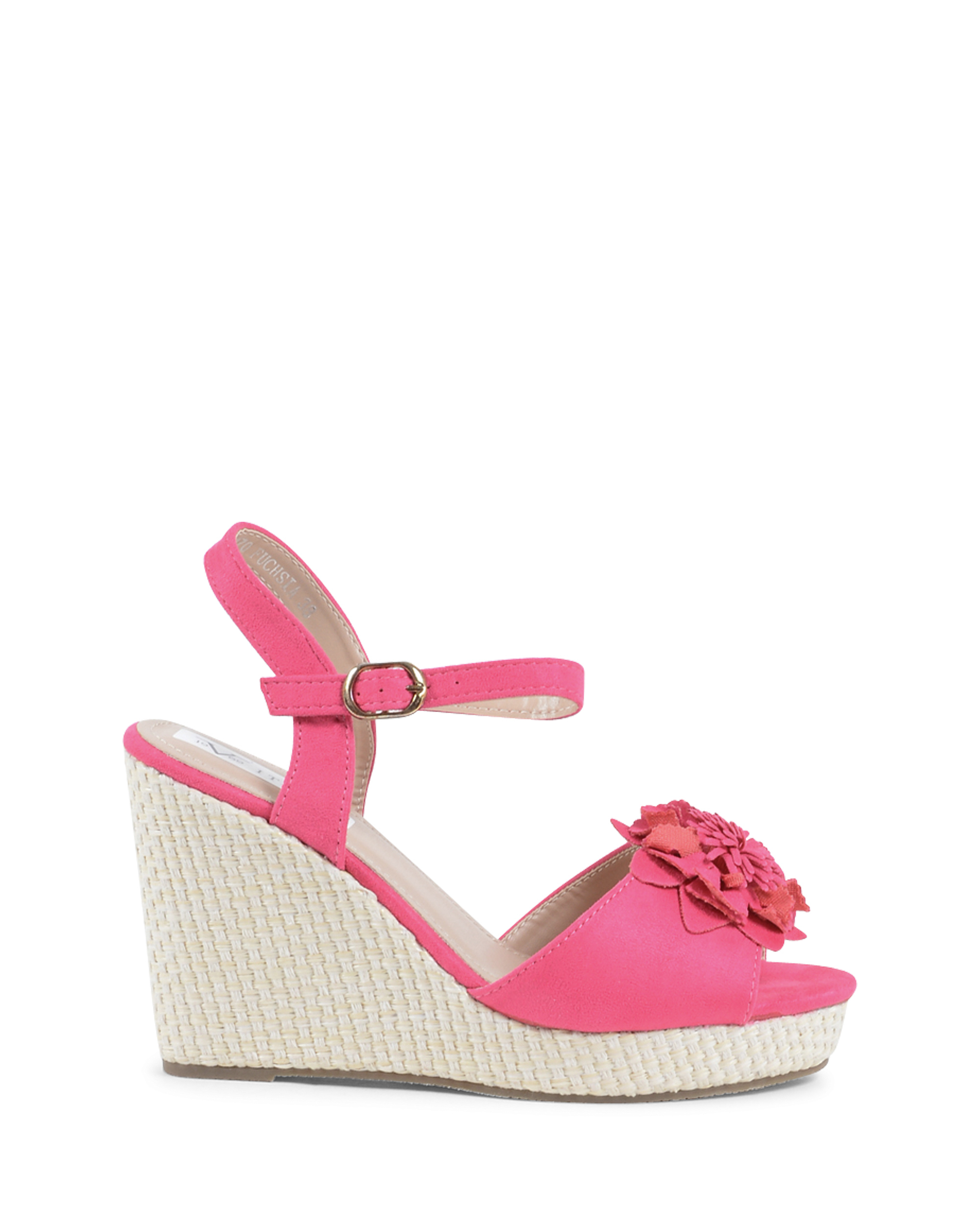 19V69 Italia Sandalia de Cuña Mujer Fuxia V170 FUXIA